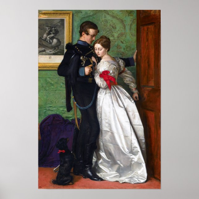 Der Schwarze Brunswicker von John Everett Millais Poster (Vorne)
