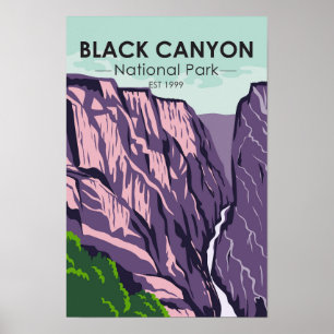 Der Schwarze Canyon des Gunnison-Nationalparks Vin Poster