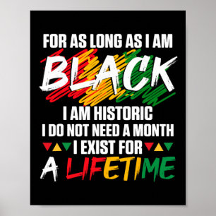 Der Schwarze Geschichtsmonat, solange ich schwarz Poster