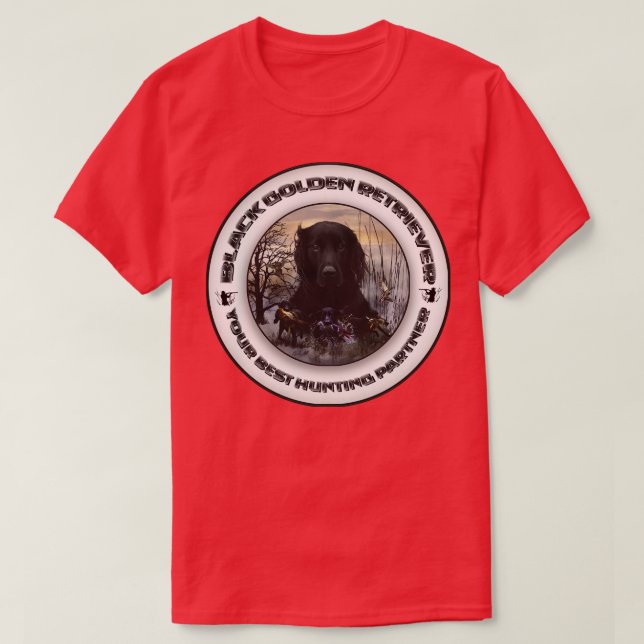 Der schwarze goldene Retrievers T-Shirt (Design vorne)