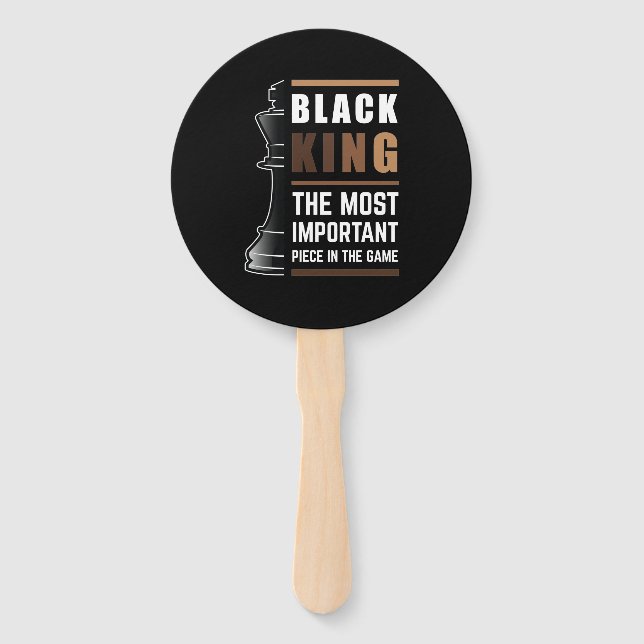 Der schwarze König ist das wichtigste Stück im Spi Fächer (Vorderseite)
