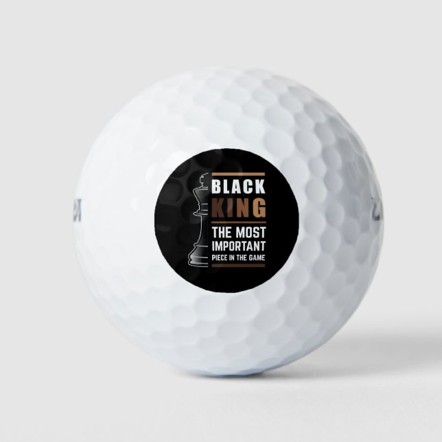 Der schwarze König ist das wichtigste Stück im Spi Golfball (Vorderseite)