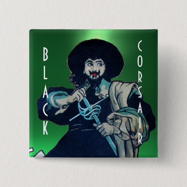 Der schwarze KORSAIR-Edelstein gelb Button (Vorderseite)