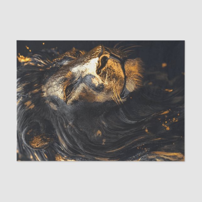 Der Schwarze Löwe King1 Seidenpapier (Vorderseite)