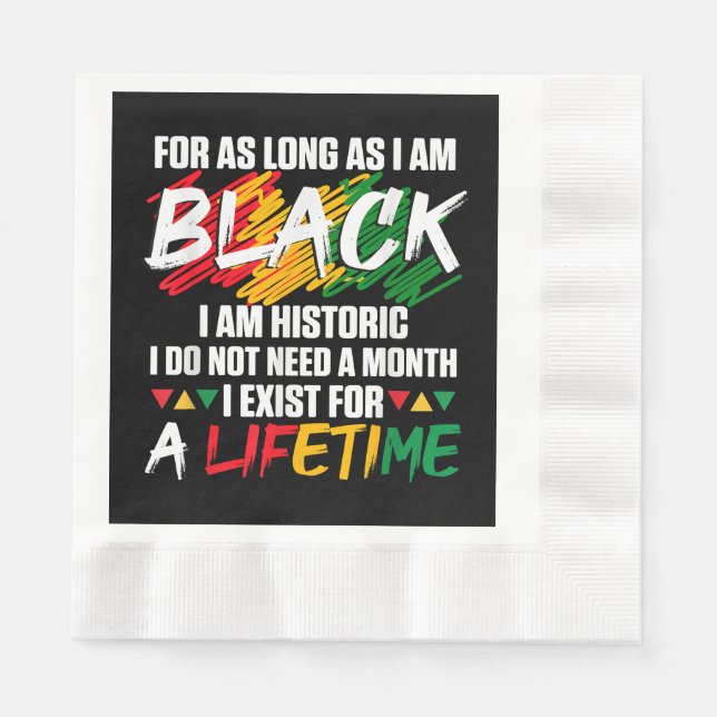 Der schwarze Monat, solange ich schwarz bin, bin i Serviette (Vorderseite)