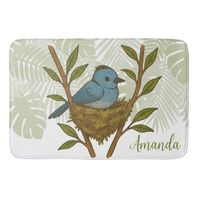 Der schwarze Neapel unter den Blätter Badematte (Vorderseite)