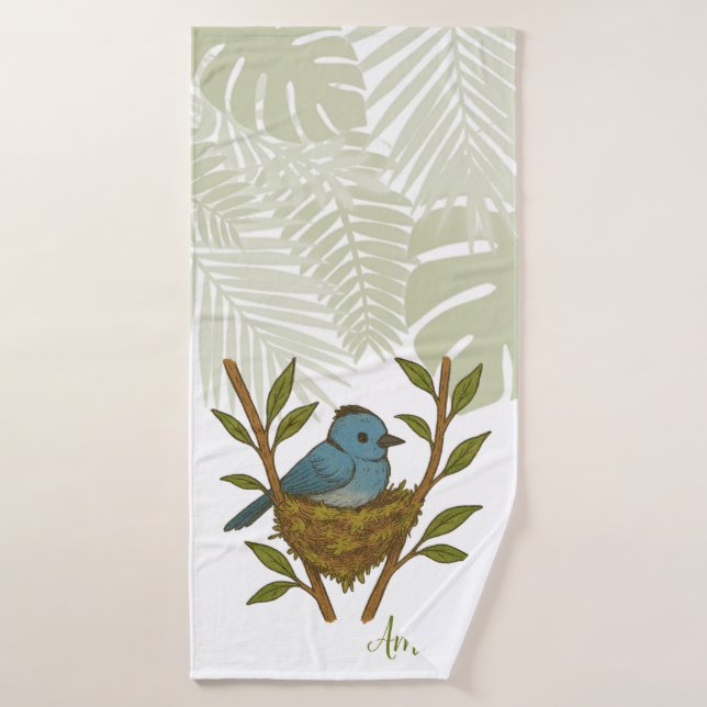 Der schwarze Neapel unter den Blätter Badhandtuch Set (Badehandtuch)