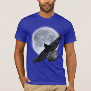 Der schwarze Raven, der den Mond-T - Shirt verkörp