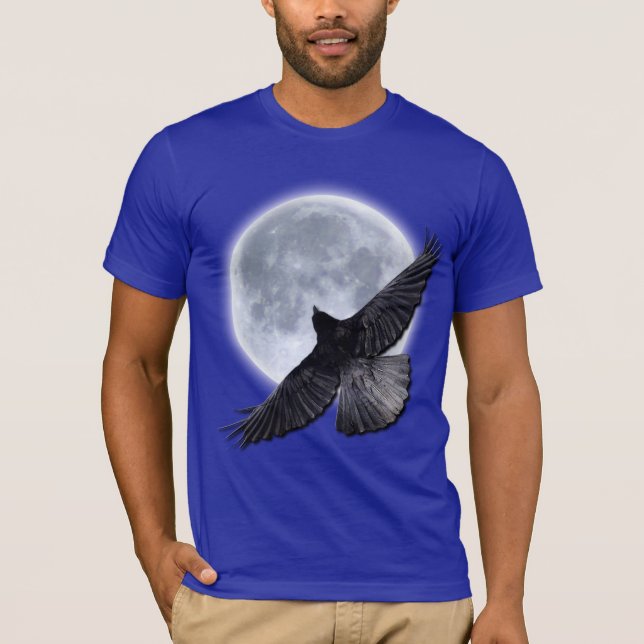 Der schwarze Raven, der den Mond-T - Shirt verkörp (Vorderseite)