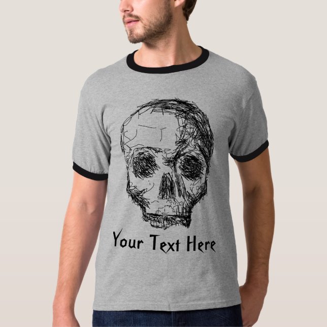Der schwarze Schädel ohne Löcher. T-Shirt (Vorderseite)