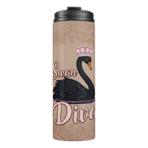 Der schwarze Schwan, Königin des Wassers. Thermosbecher