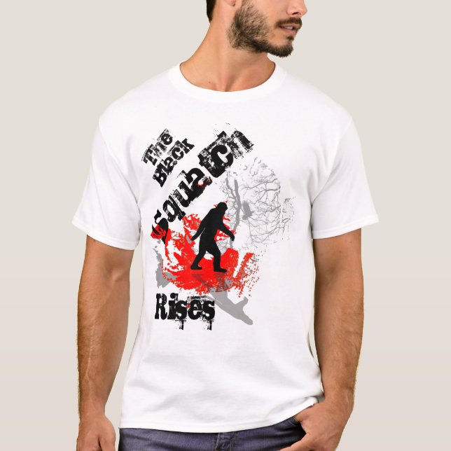 Der Schwarze Squatch steigt T-Shirt (Vorderseite)