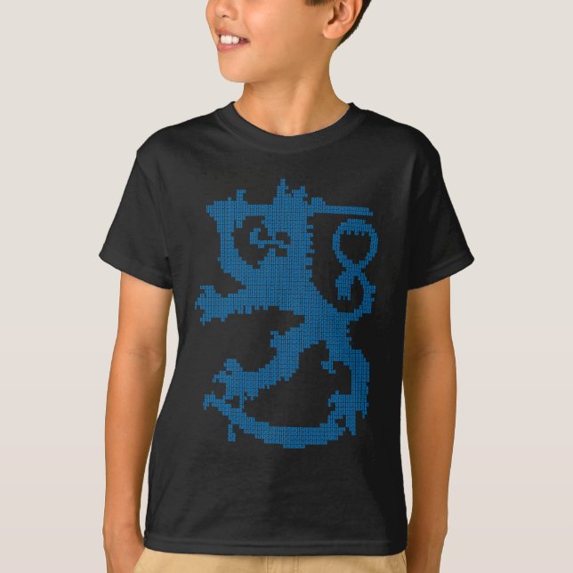 Der schwarze T - Shirt der Sisu Löwe-Kinder (Vorderseite)