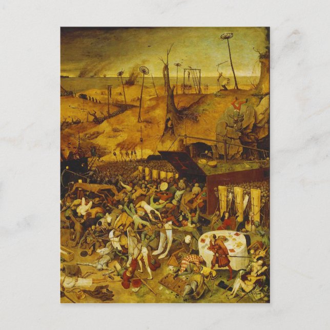 Der Schwarze Tod aus der Toggenburger Bibel 1411 Postkarte (Vorderseite)