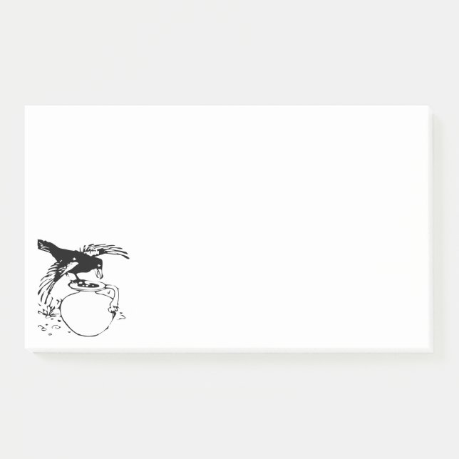 Der schwarze Vogel, die raven klebrigen Post-it-No Post-it Klebezettel (Vorderseite)