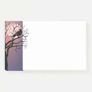 Der schwarze Vogel - die roten Noten Post-it Klebezettel