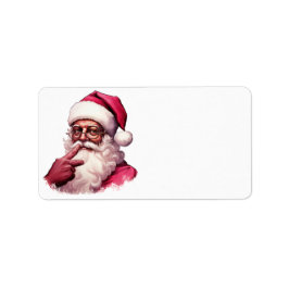 Der schwarze Weihnachtsmann glaubt an Jesus Weihna Adressaufkleber