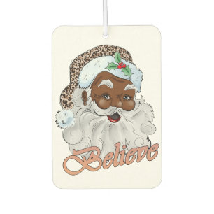 Der schwarze Weihnachtsmann glaubt an Jesus Weihna Autolufterfrischer