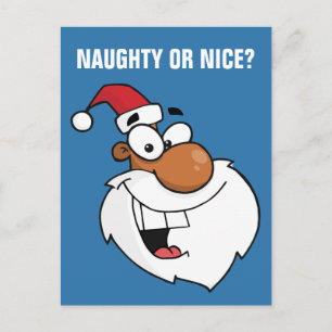 Der schwarze Weihnachtsmann macht seine schmutzige Feiertagspostkarte