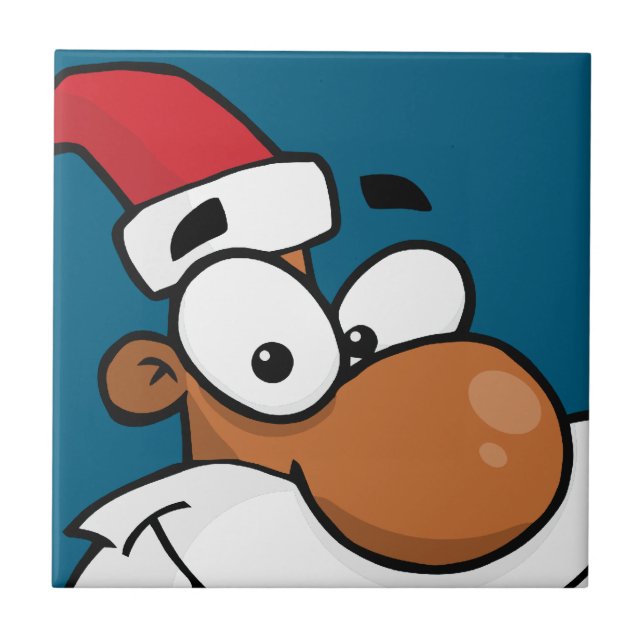 Der schwarze Weihnachtsmann macht seine schmutzige Fliese (Vorderseite)