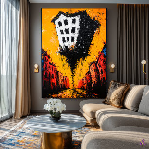 Der schwebende Abgrund – Expressionistische Surrea Poster