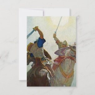 „Der Schwertkampf war heftig“ von NC Wyeth Dankeskarte