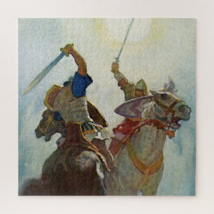 „Der Schwertkampf war heftig“ von NC Wyeth Puzzle