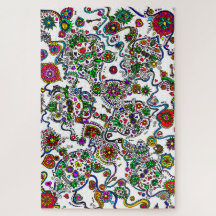 Der schwierige Tag des toten Musters Jigsaw Puzzle