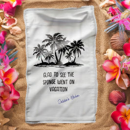 Der Schwung ging auf Urlaub Geschirrtuch