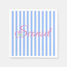 Der Sconset/Nantucket Blue Strip Napkin