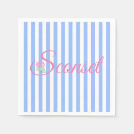 Der Sconset/Nantucket Blue Strip Napkin Serviette