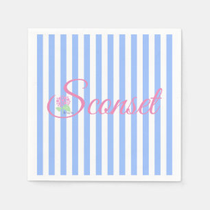 Der Sconset/Nantucket Blue Strip Napkin Serviette