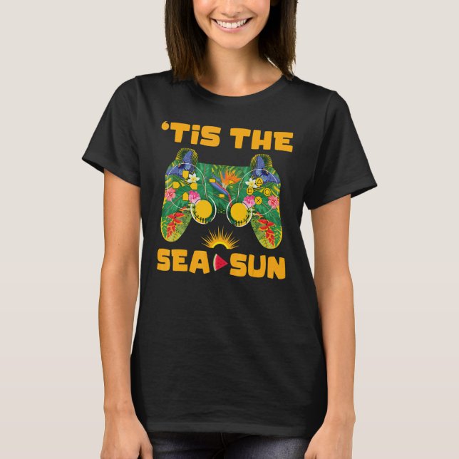 Der "Sea Sun Video Game Controller"-Gaming-Sommer T-Shirt (Vorderseite)