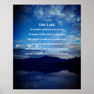 Der See Edgar Allan Poe Gedicht Poster