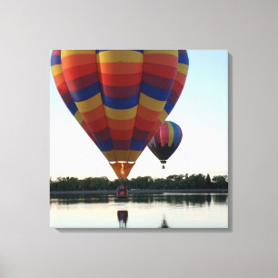 Der See fliegt durch - Heißluftballon in CO Leinwanddruck