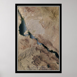 Der See Havasu City Arizona Satelliten-Poster Kart Poster
