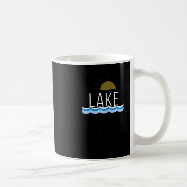Der See ist mein glücklicher Ort Boating-Geschenk  Kaffeetasse (Rechts)