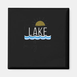 Der See ist mein glücklicher Ort Boating-Geschenk Magnet