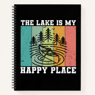Der See ist mein glücklicher Ort Distressed Vintag Notizbuch