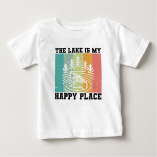 Der See ist mein glücklicher Ort Distresser Vinta Baby T-shirt