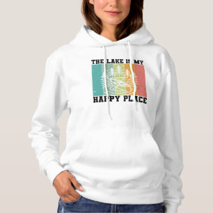 Der See ist mein glücklicher Ort Distresser Vinta Hoodie