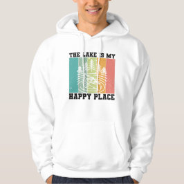 Der See ist mein glücklicher Ort Distresser Vintag Hoodie