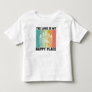 Der See ist mein glücklicher Ort Distresser Vintag Kleinkind T-shirt