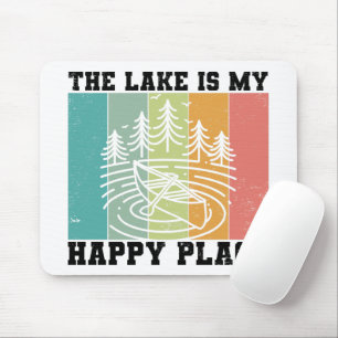 Der See ist mein glücklicher Ort Distresser Vintag Mousepad