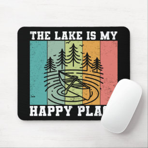 Der See ist mein glücklicher Ort Distresser Vintag Mousepad