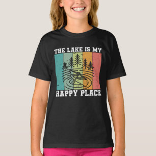 Der See ist mein glücklicher Ort Distresser Vintag T-Shirt