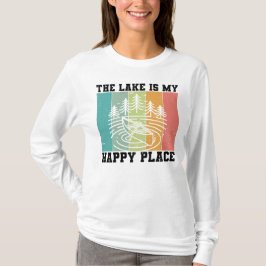 Der See ist mein glücklicher Ort Distresser Vintag T-Shirt