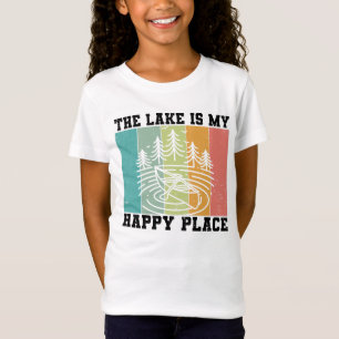 Der See ist mein glücklicher Ort Distresser Vintag T-Shirt