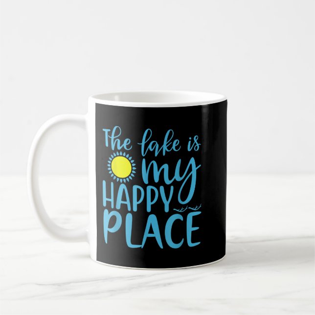 Der See ist mein glücklicher Ort Funny Vacation Su Kaffeetasse (Links)