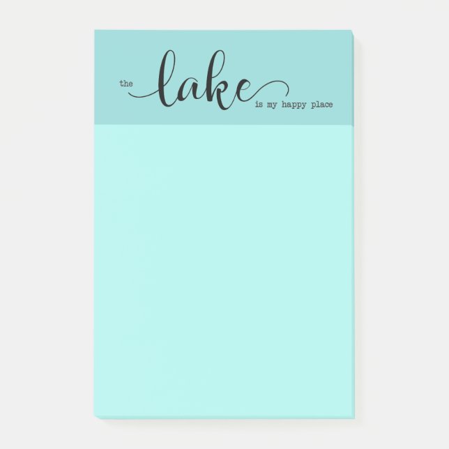 Der See ist mein glücklicher Ort Post-it Klebezettel (Vorderseite)